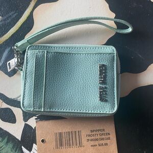 Steve Madden  Mint Green Card cash Holder wristlet wallet